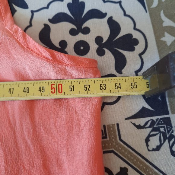 100% Pure Silk Coral Camisole, Italian Vintage - Picture 7 of 8